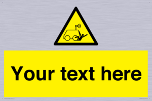 Custom warning run over by operator controlled machine